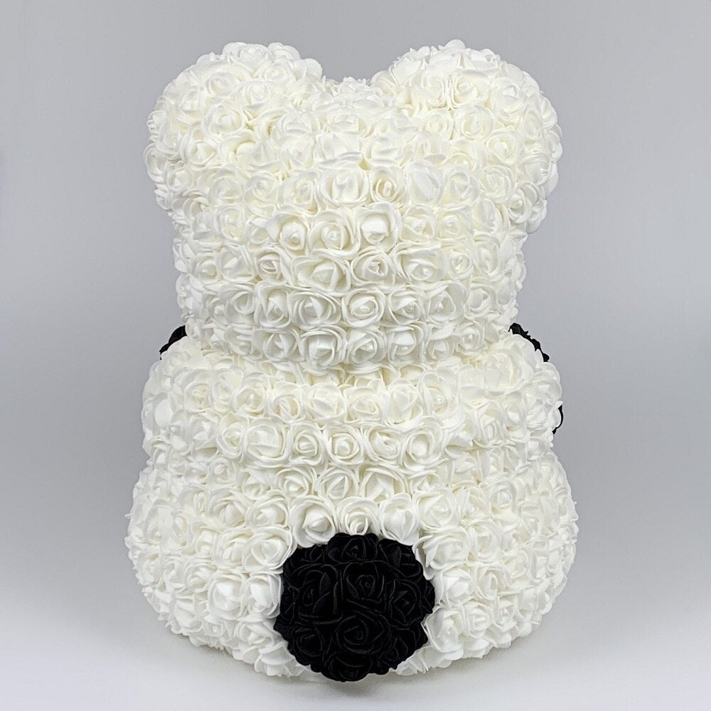XL Panda Enchanted Forever Rose Heart Teddy Bear (2 Designs)