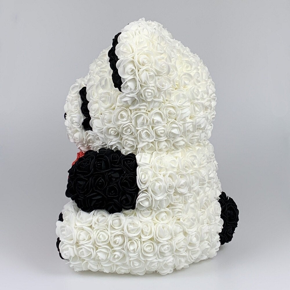 XL Panda Enchanted Forever Rose Heart Teddy Bear (2 Designs)