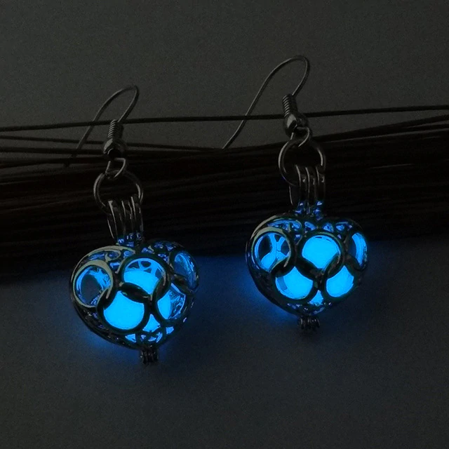 Eternal Heart Bundle Necklace & Earrings Glows In The Dark