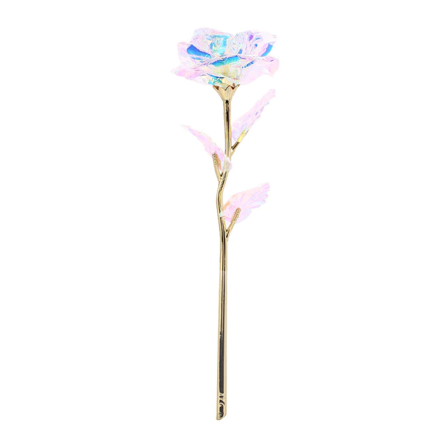 24k "Galaxy" Gold Rose "Love You For Life" Love w/Light or Display Stand