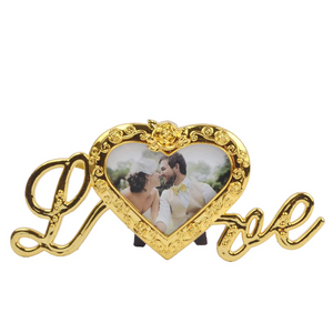 24k "Galaxy" Gold Rose "Love You For Life" With Heart Picture Frame Stand