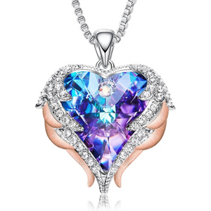 Swarovski® Crystal Angel Heart Pendant Necklace (9 Styles)
