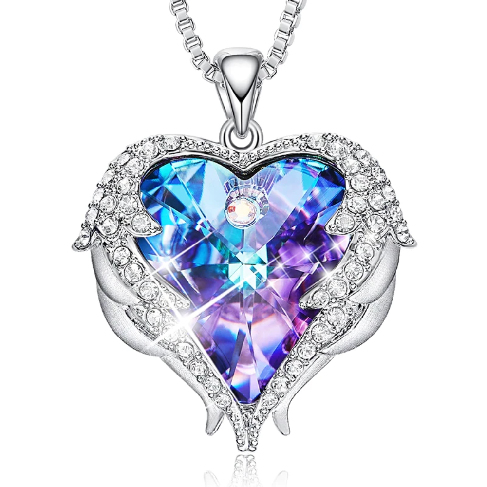 Swarovski® Crystal Angel Heart Pendant Necklace (9 Styles)