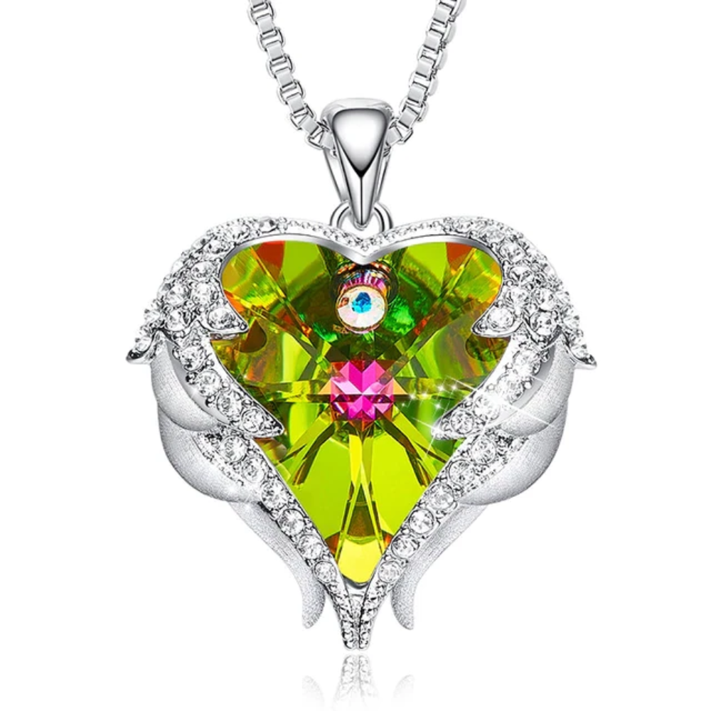 Swarovski® Crystal Angel Heart Pendant Necklace (9 Styles)