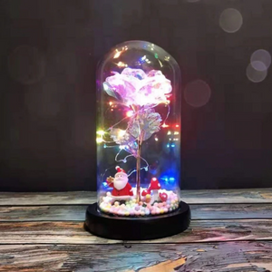 Rainbow Orbs Galaxy Enchanted Rose LED Glass Display (7 Designs)