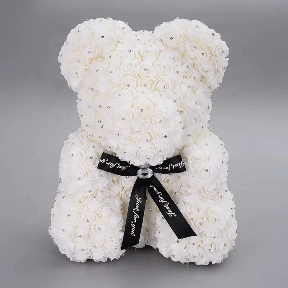 Limited Edition Diamond Enchanted Forever Rose Heart Teddy Bear (16 Colors) L & XL