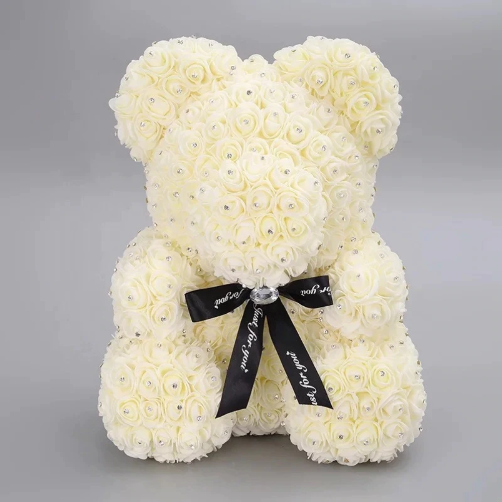 Limited Edition Diamond Enchanted Forever Rose Heart Teddy Bear (16 Colors) L & XL