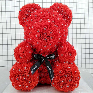 Limited Edition Diamond Enchanted Forever Rose Heart Teddy Bear (16 Colors) L & XL