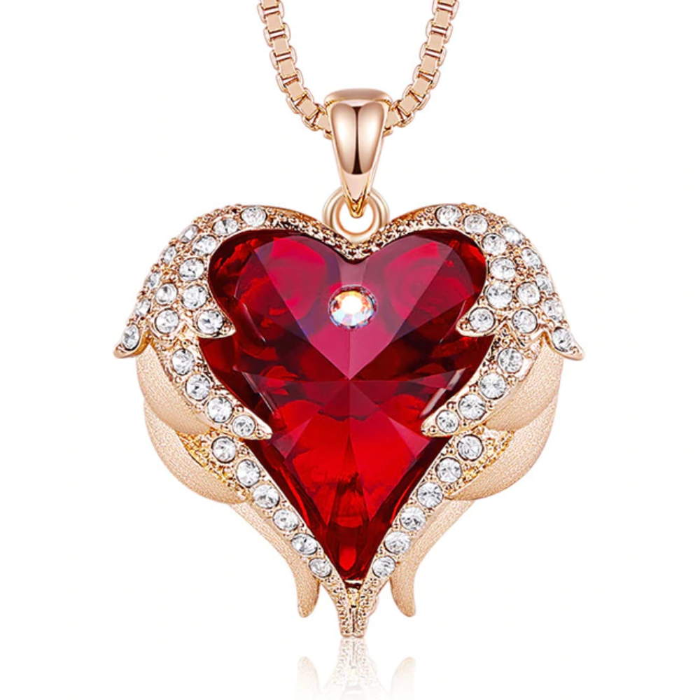 Swarovski® Crystal Angel Heart Pendant Necklace (9 Styles)