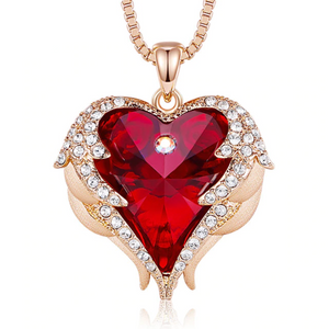 Swarovski® Crystal Angel Heart Pendant Necklace (9 Styles)