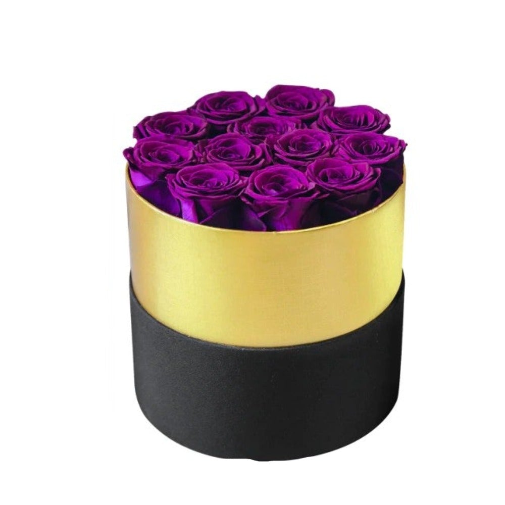 Luxurious Immortal Enchanted Preserved Rose In Round Gift Box (4 Sizes) 7 Colors