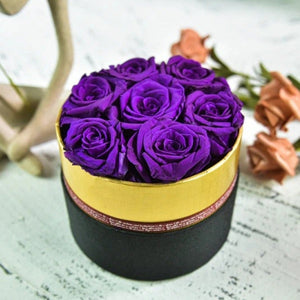 Luxurious Immortal Enchanted Preserved Rose In Round Gift Box (4 Sizes) 7 Colors