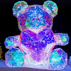 Galaxy Rainbow Glow Bear Heart Luminous Light Up (4 Options) with Gift Box