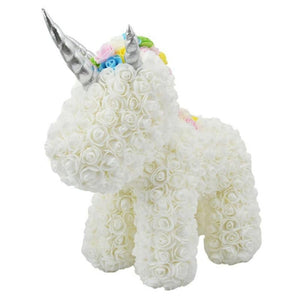 Standing Unicorn Rose Bear Large (5 Colors)