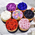 Luxurious Immortal Enchanted Preserved Rose In Round Gift Box (4 Sizes) 7 Colors