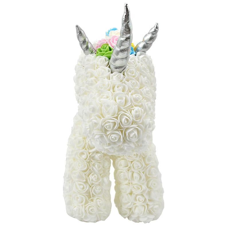 Standing Unicorn Rose Bear Large (5 Colors)