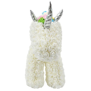 Standing Unicorn Rose Bear Large (5 Colors)
