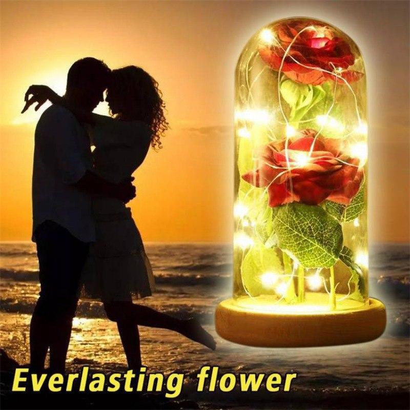 Enchanted Rose LED Glass Display (22 Designs)