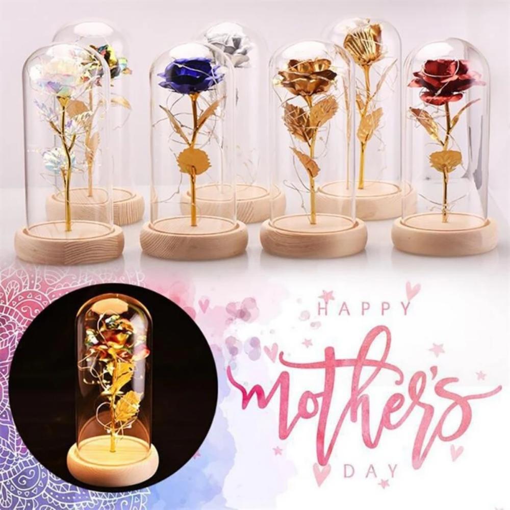Galaxy Enchanted Rose LED Glass Display (8 Designs)