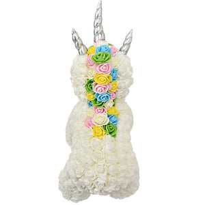 Standing Unicorn Rose Bear Large (5 Colors)