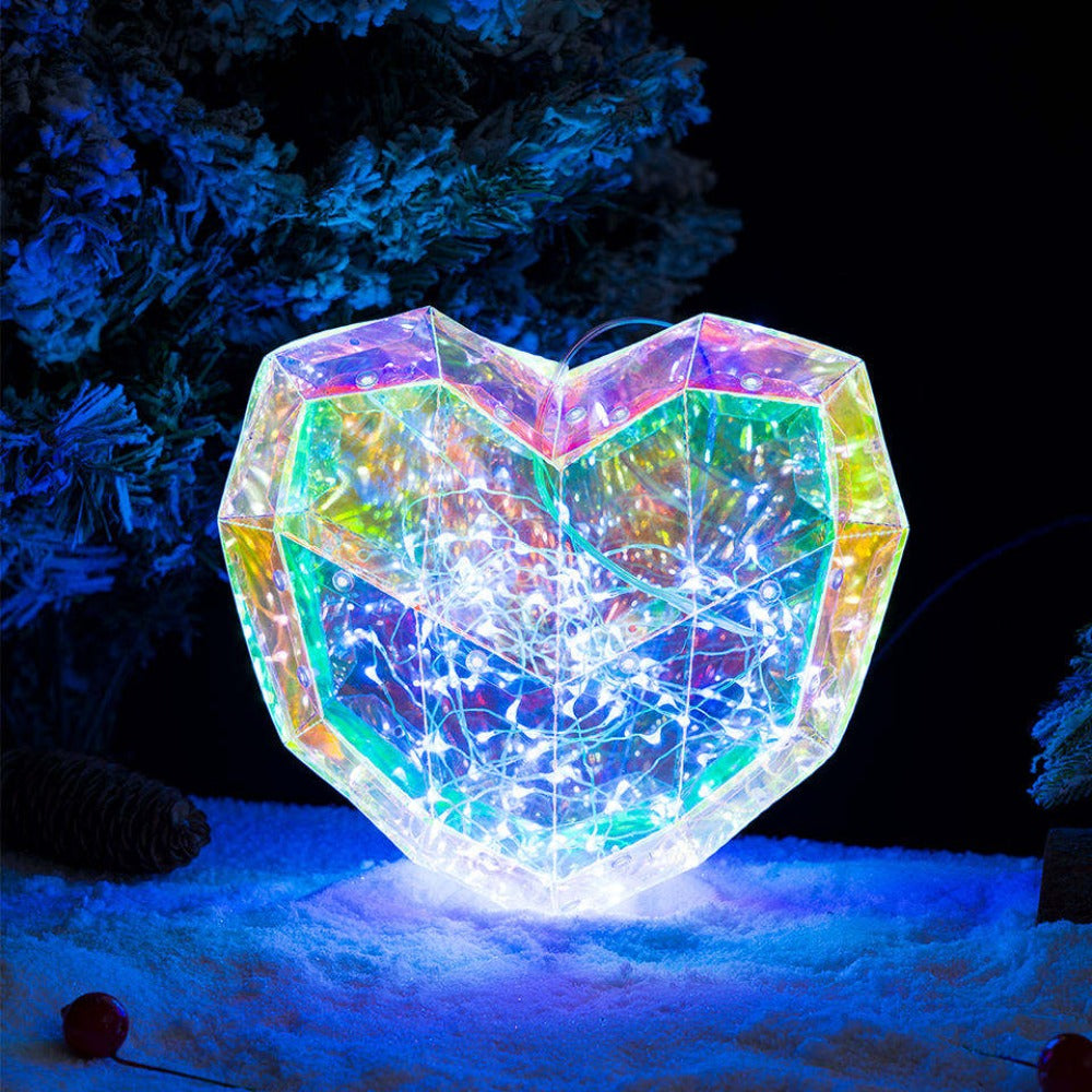 "Galaxy Crystal Bear" Luminous Heart Lights Up (4 Options) w/Gift Box