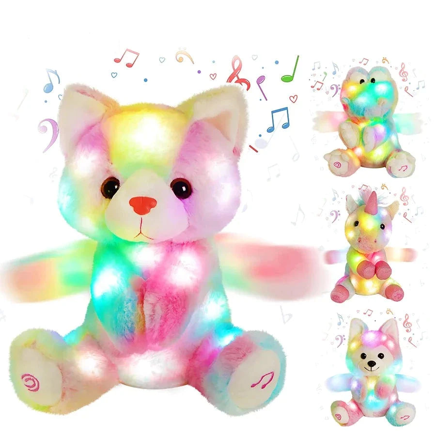 Singing Clapping Light-Up Pet Plush Stuffed Animal (4 Option)