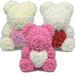 Limited Edition Diamond Enchanted Forever Rose Heart Teddy Bear (3 Colors) 40cm
