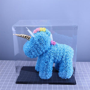 Standing Unicorn Rose Bear Large (5 Colors)