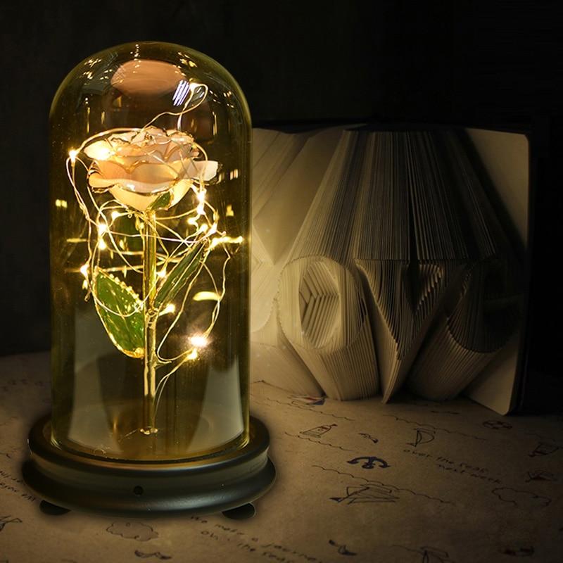 Immortal 24k Enchanted Rose LED Glass Display (5 Designs)