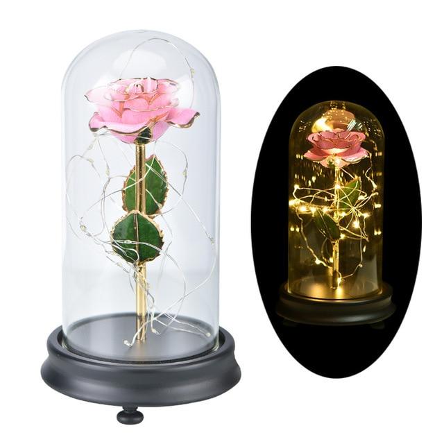 Immortal 24k Enchanted Rose LED Glass Display (5 Designs)