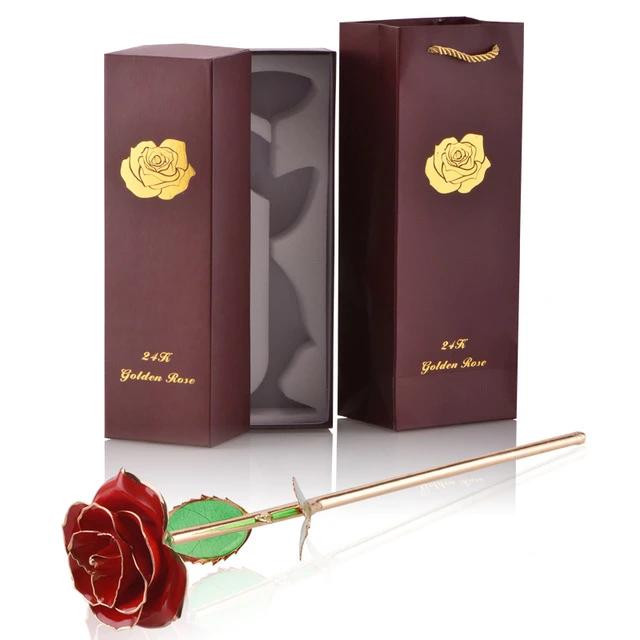 Preserved 24k Gold Long Stem Immortal Rose (16 Colors)