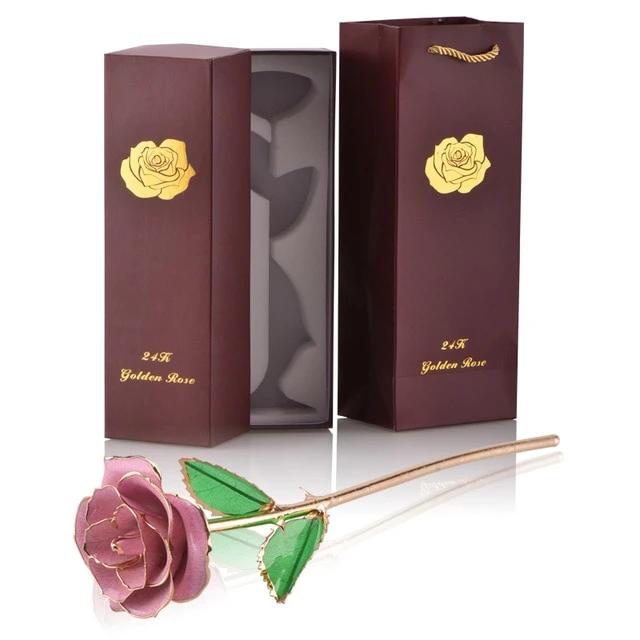 Preserved 24k Gold Long Stem Immortal Rose (16 Colors)