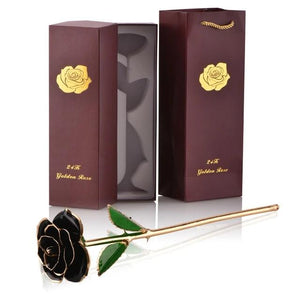 Preserved 24k Gold Long Stem Immortal Rose (16 Colors)