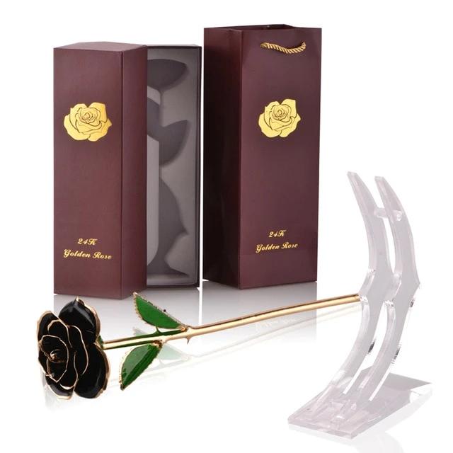 Preserved 24k Gold Long Stem Immortal Rose (16 Colors)