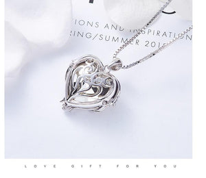 Swarovski® Crystal Angel Heart Pendant Necklace (9 Styles)