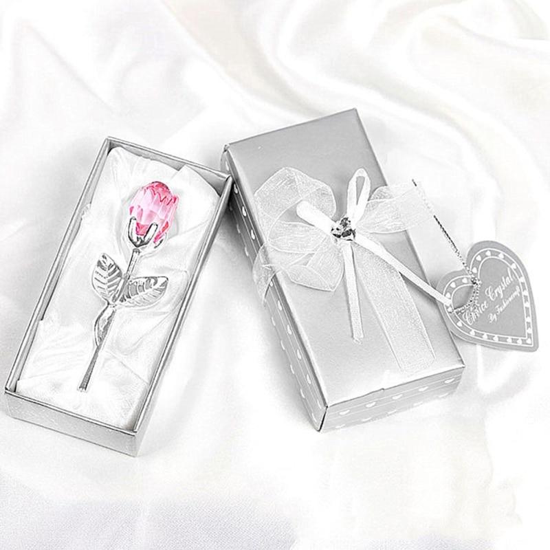 Mini Crystal Rose w/Gift Box (6 Colors)