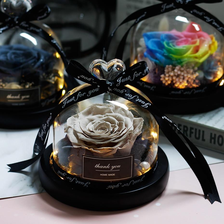 Immortal Enchanted Rose Glass Heart Dome (15 Designs)