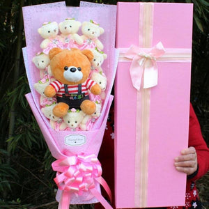Rose Teddy Bear Bouquet Enchanted Flower (8 Designs) NO BOX