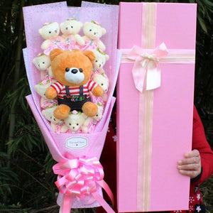 Rose Teddy Bear Bouquet Enchanted Flower (8 Designs) NO BOX