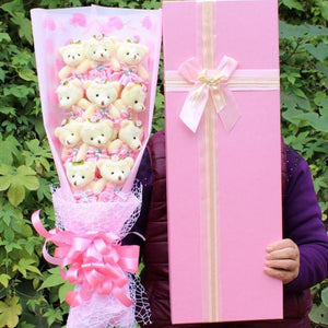 Rose Teddy Bear Bouquet Enchanted Flower (8 Designs) NO BOX