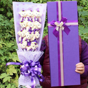 Rose Teddy Bear Bouquet Enchanted Flower (8 Designs) NO BOX