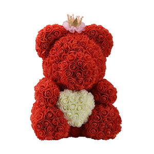 Rainbow Enchanted Forever Rose Heart Teddy Bear (34 Designs)