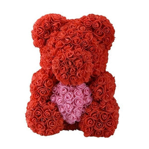 Rainbow Enchanted Forever Rose Heart Teddy Bear (34 Designs)