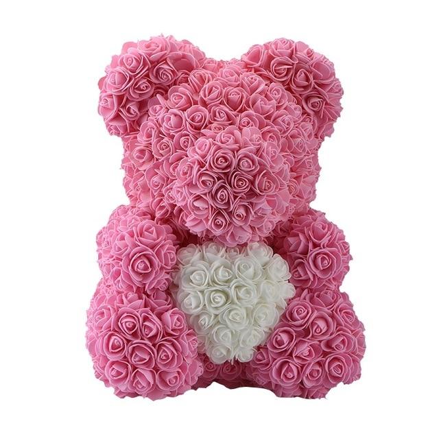 Rainbow Enchanted Forever Rose Heart Teddy Bear (34 Designs)