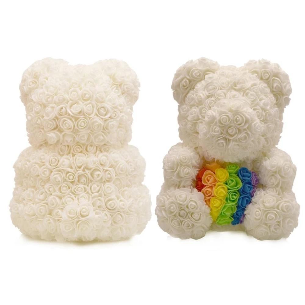 Rainbow Enchanted Forever Rose Heart Teddy Bear (34 Designs)