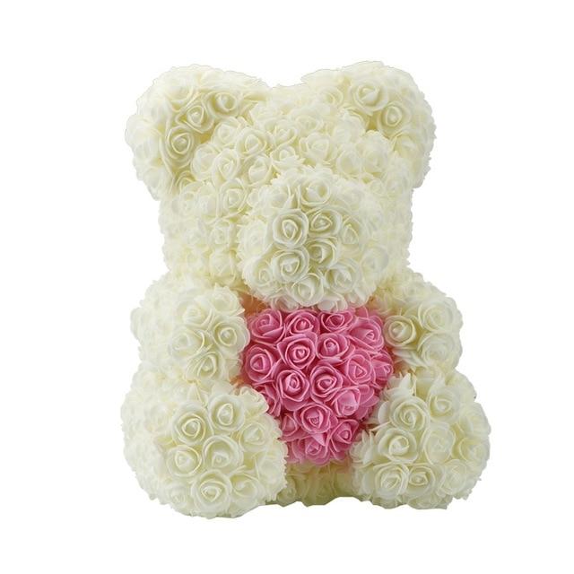 Rainbow Enchanted Forever Rose Heart Teddy Bear (34 Designs)