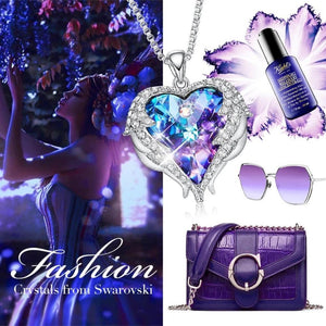 Swarovski® Crystal Angel Heart Pendant Necklace (9 Styles)