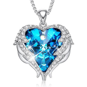 Swarovski® Crystal Angel Heart Pendant Necklace (9 Styles)