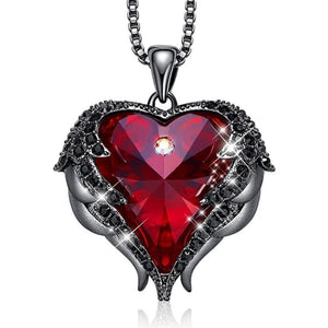 Swarovski® Crystal Angel Heart Pendant Necklace (9 Styles)