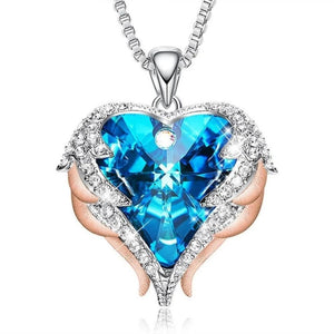 Swarovski® Crystal Angel Heart Pendant Necklace (9 Styles)